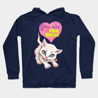 Sweet cute white kitten best friend. Love you cat. Hoodie